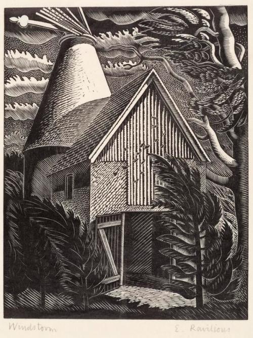 Tormenta de viento de Eric Ravilious - Postal