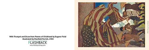 With Trumpet and Drum from Poems of Childhood by Eugene Field illustrated by Maxfield Parrish, 1904 - Postcard