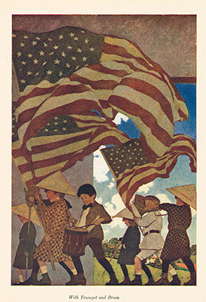 With Trumpet and Drum from Poems of Childhood by Eugene Field illustrated by Maxfield Parrish, 1904 - Postcard