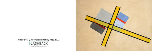 Yellow cross Q VII by Làzloò Moholy-Nagy, 1922 - Postcard