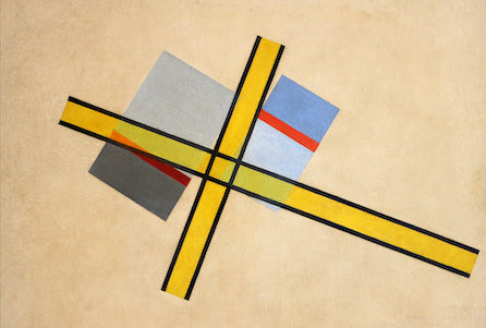 Cruz amarilla Q VII de Làzloò Moholy-Nagy, 1922 - Postal