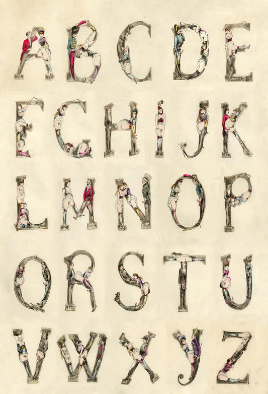 The Erotic Alphabet by Joseph Apoux, 1880 - Postcard