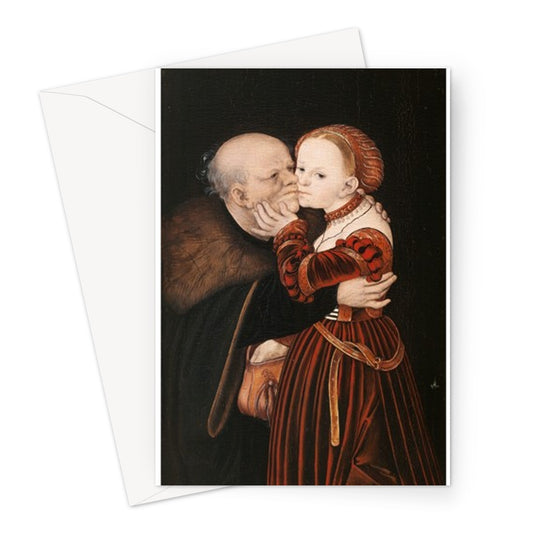 The Ill-Matched English Lovers by Lucas Cranach the Elder, 1489 - Greeting Card