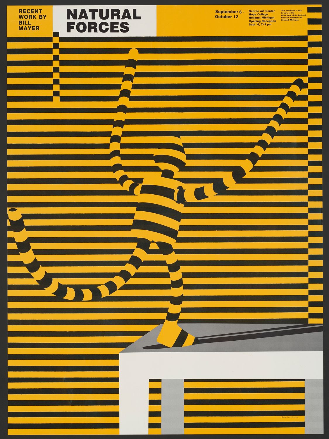 National forces - recent work by Bill Mayer, poster by Lanny Sommese, 1980