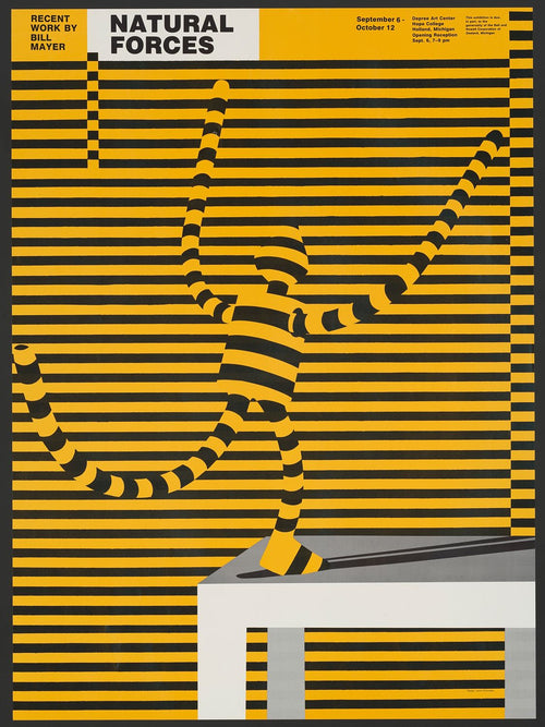 National forces - recent work by Bill Mayer, poster by Lanny Sommese, 1980