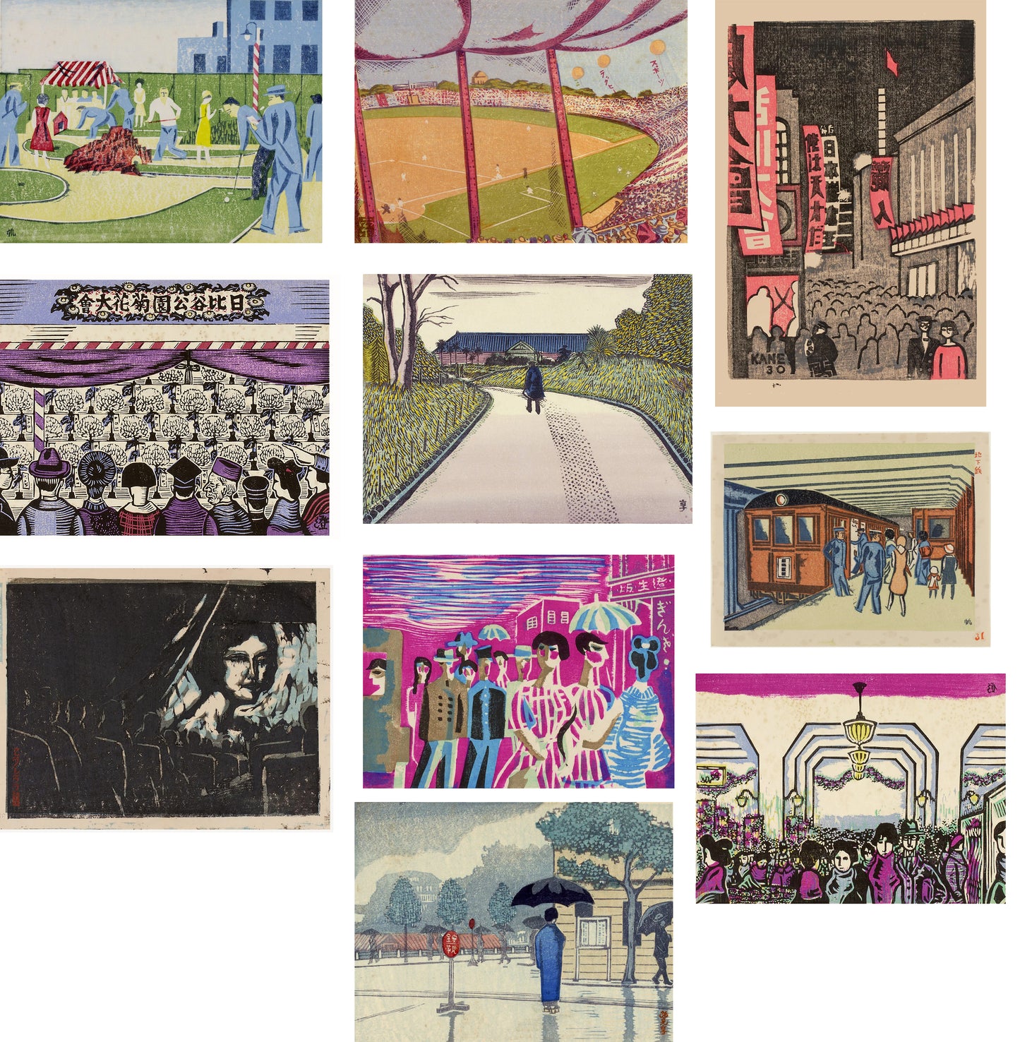 One Hundred Views of New Tokyo - Postcard Collection