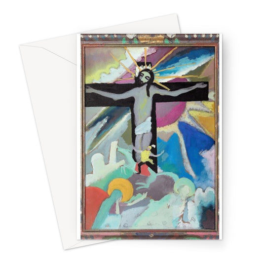 Crucified Christ (detail) by Wassily Kandinsky, 1911 - greeting card