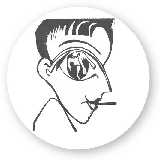 Profilkopf by Ernst Kirchner - Sticker