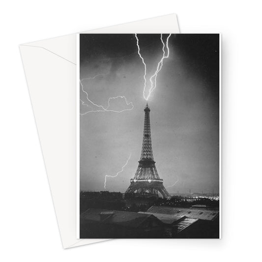 The Eiffel Tower, 9.20 p.m. June 3rd 1902 by M.G. Loppé -  Greeting Card