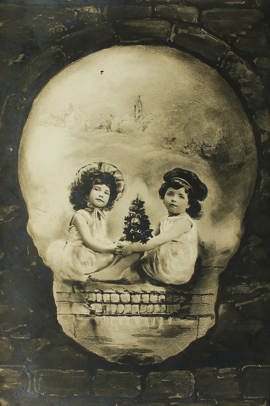 Children Death Skull, c. 1905 - Postcard