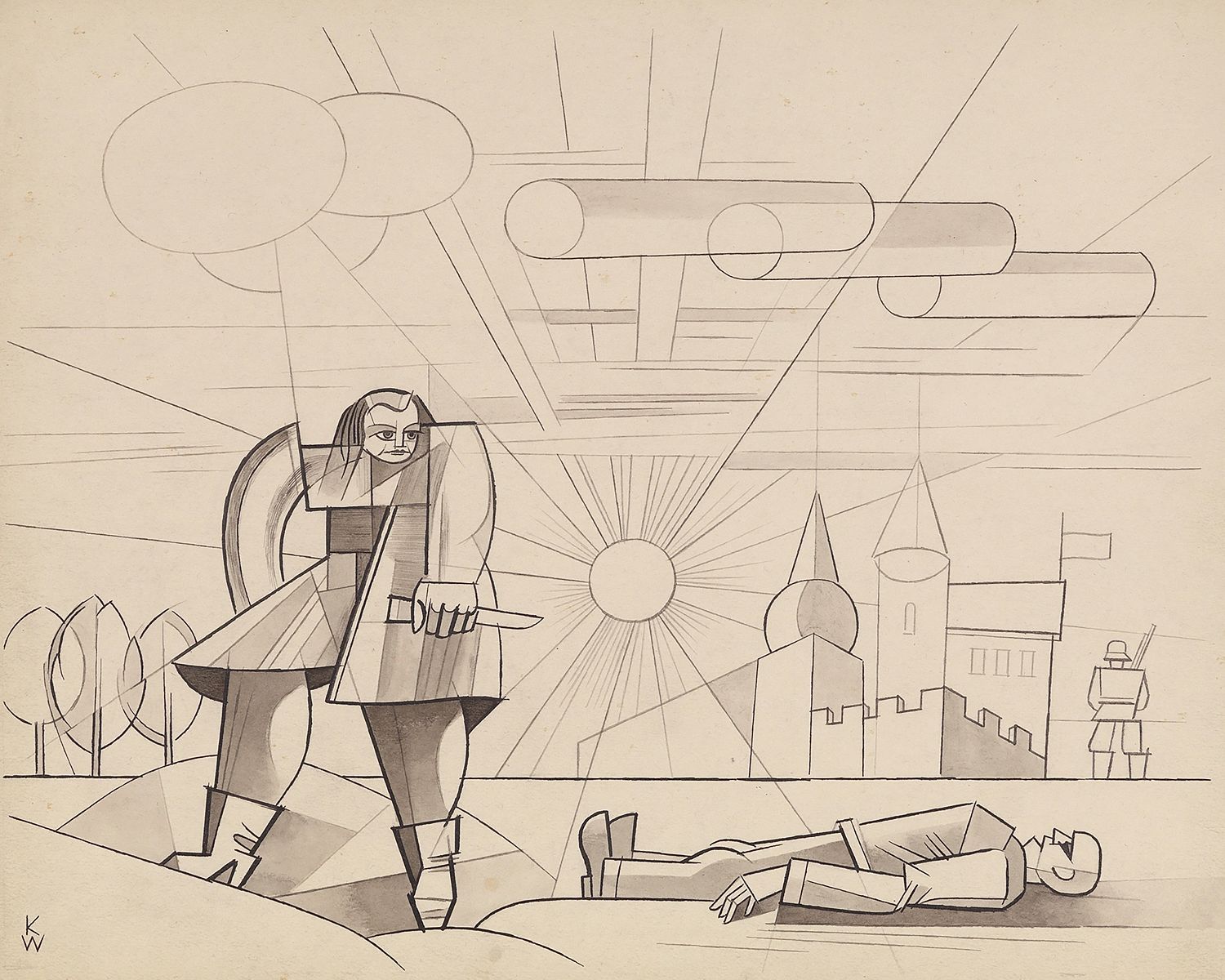 Auf der Flucht verstorben by Karl Wiener c. 1940