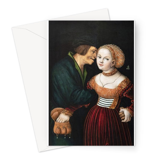 The Ill-Matched Lovers by Lucas Cranach the Elder, 1489 - Greeting Card