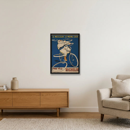 Pneu Velo Michelin by O'Galop - 1912 — 42×59cm, 17×23" Black Frame