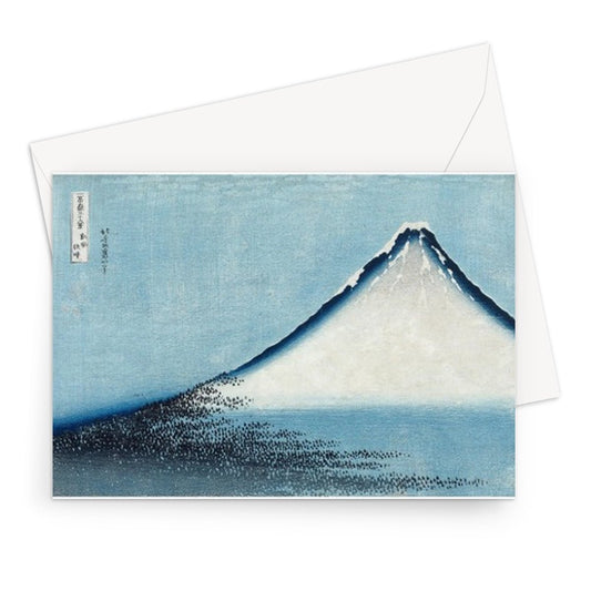 Blue Fuji by Katsushika Hokusai (葛飾 北斎, c. 31 October 1760 – 10 May 1849) - Greeting Card