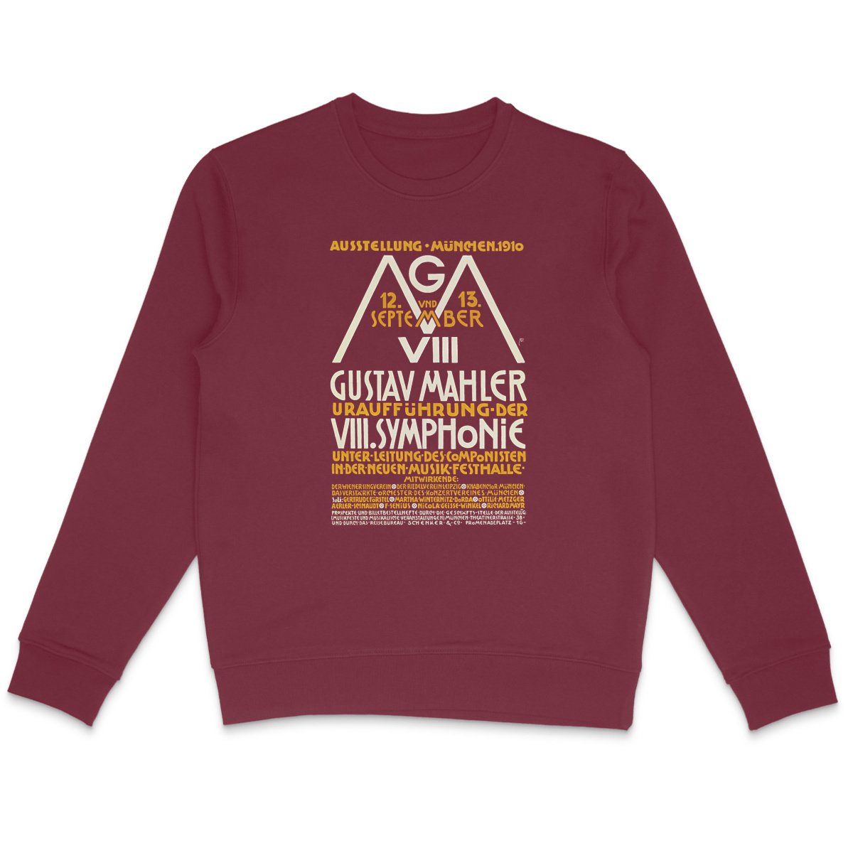 Poster for world premiere of Gustav Mahler's 8th Symphony in Munich, 1910 - Sweatshirt