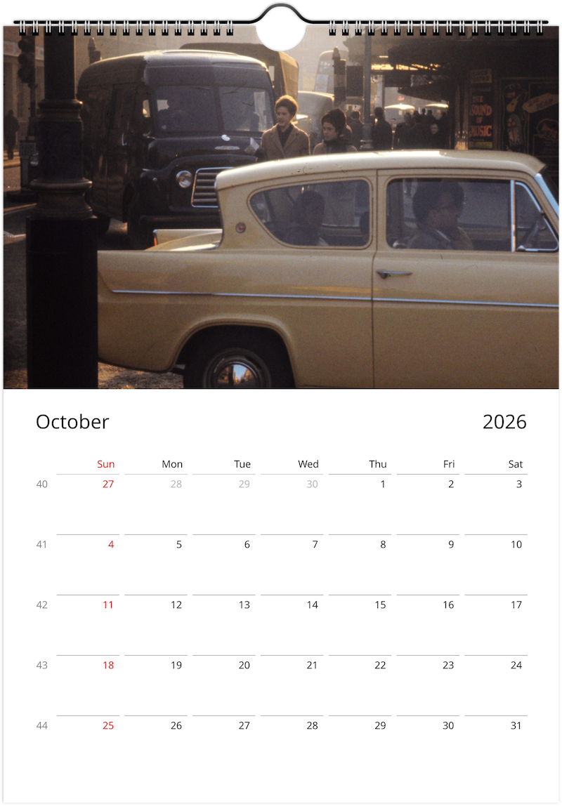 Swinging '60s London by Bob Hyde Calendar 2026