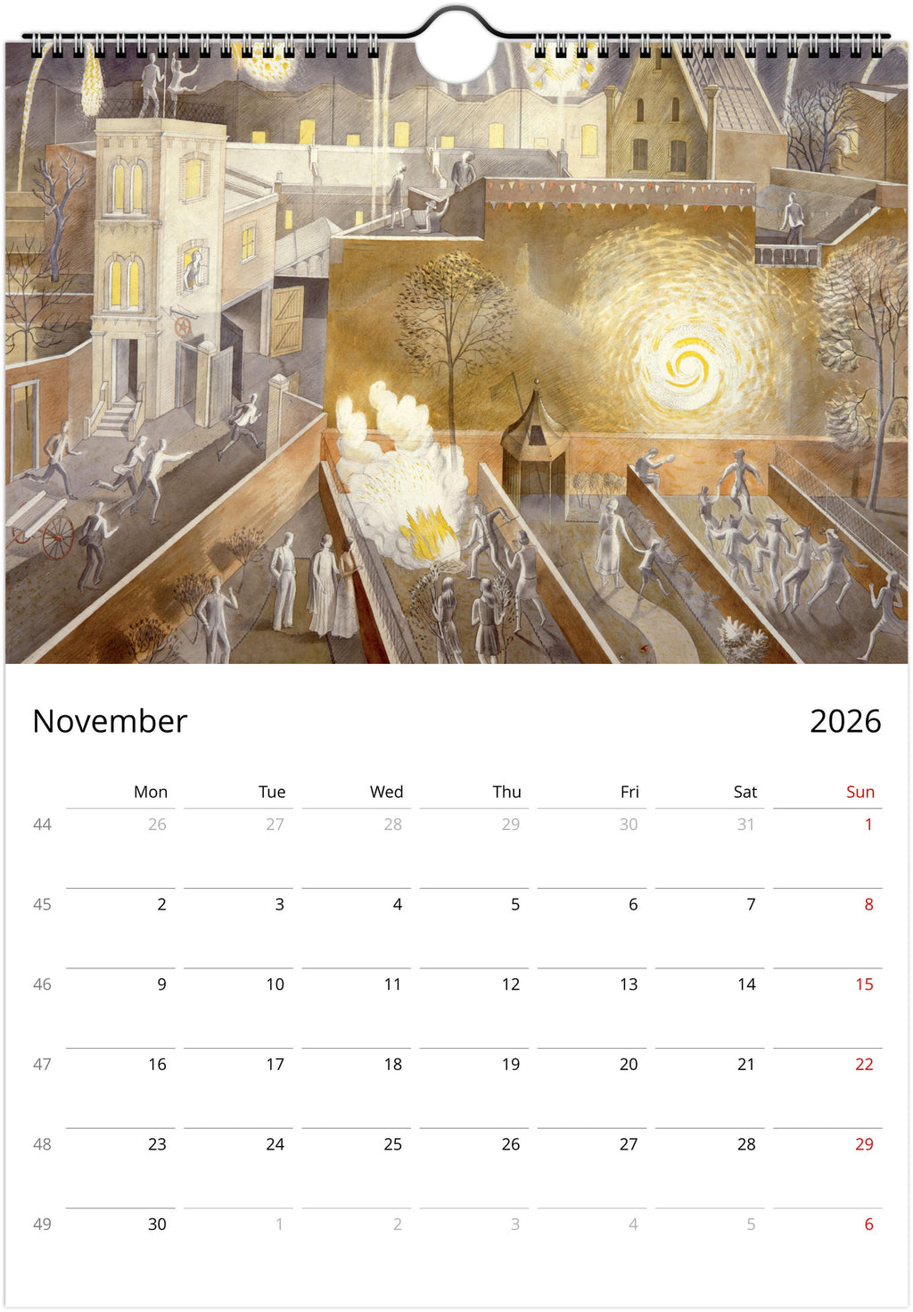 December Eric Ravilious Eric Ravilious Calendar 2026 – Flashback Shop