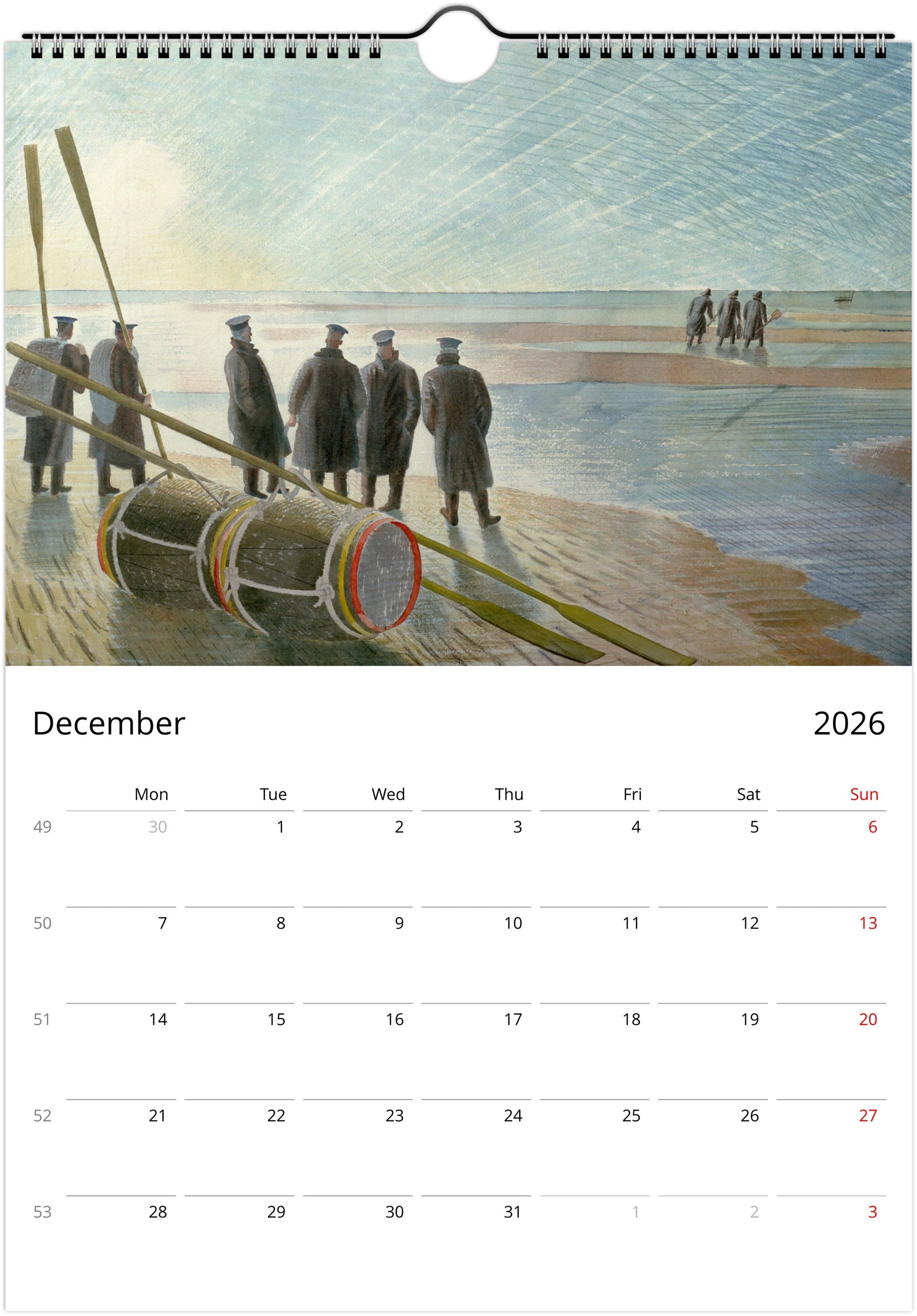 Calendario 2025 de Eric Ravilious
