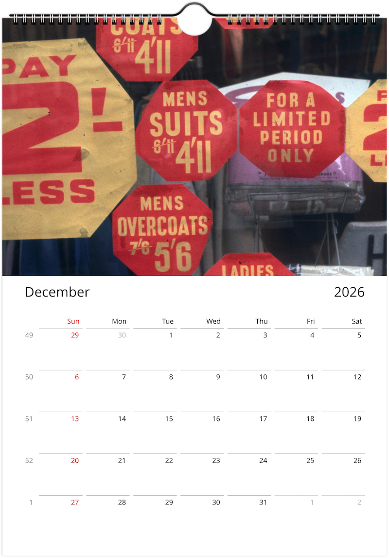 Swinging '60s London by Bob Hyde Calendar 2026