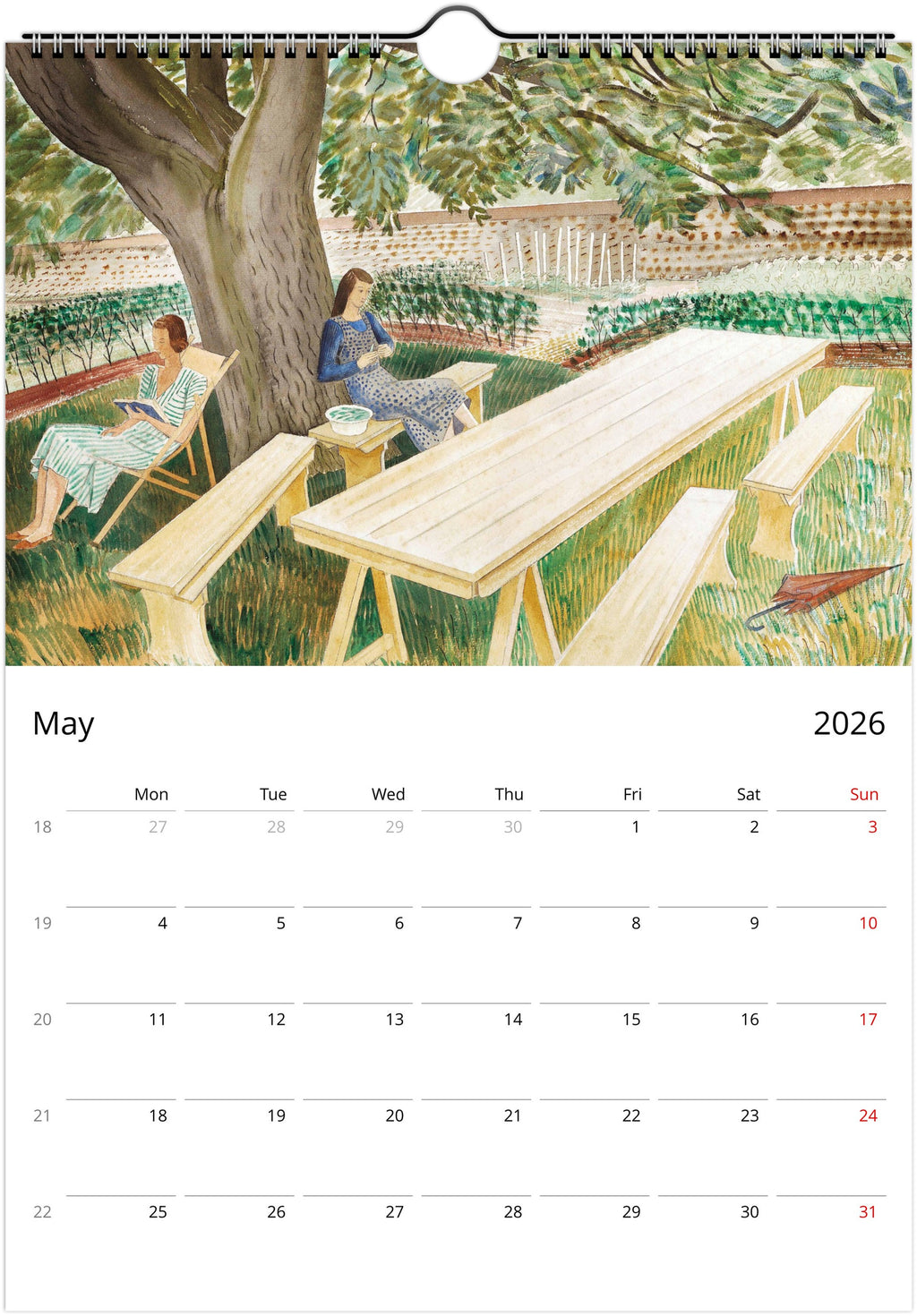 Calendario 2025 de Eric Ravilious