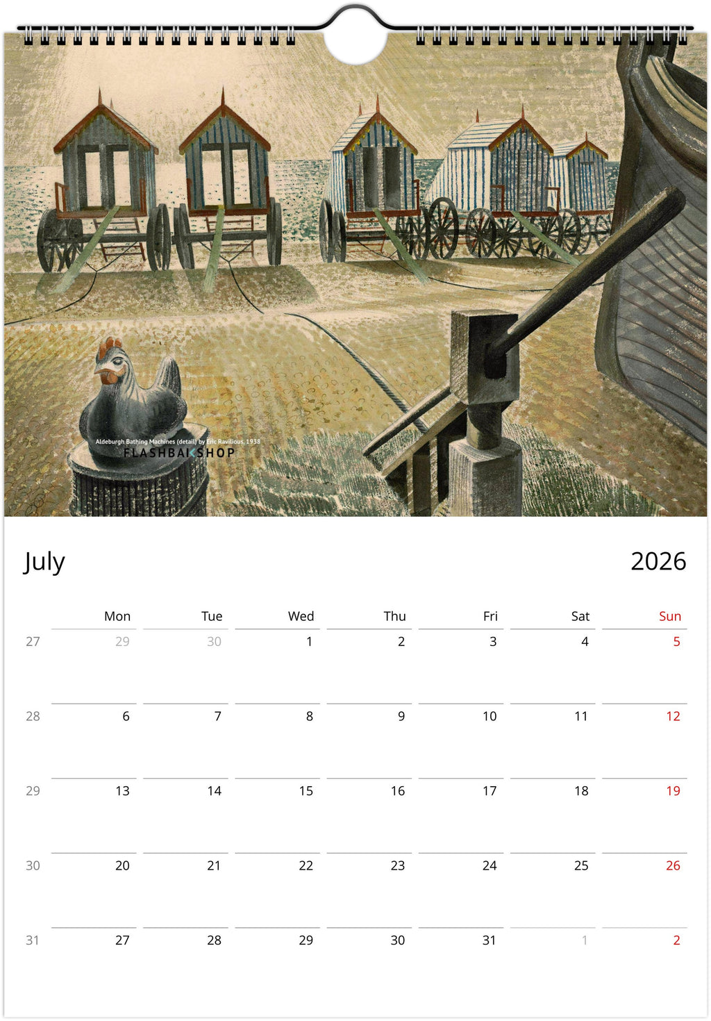 Calendario 2025 de Eric Ravilious