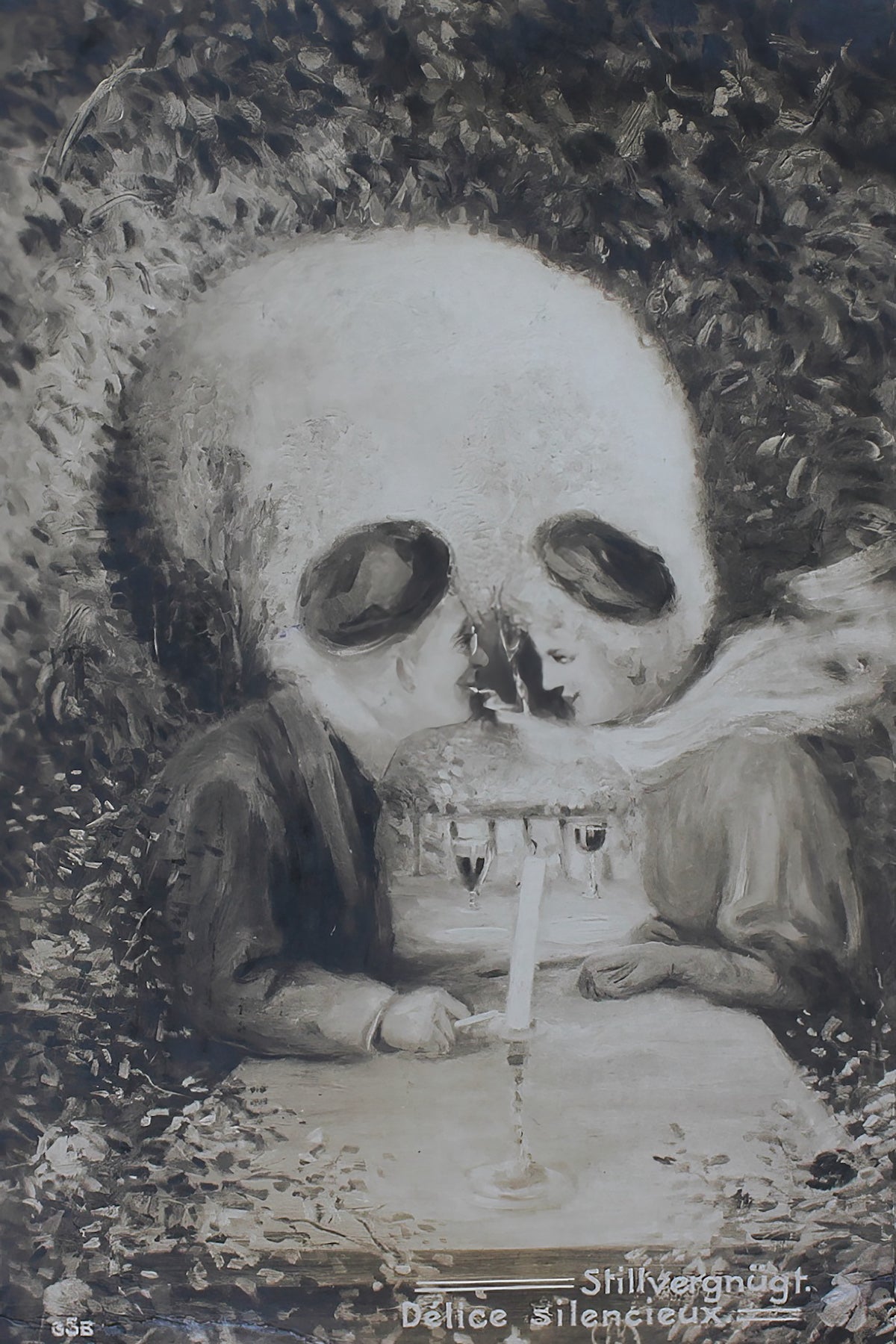 Talking death, c. 1905 - Postcard