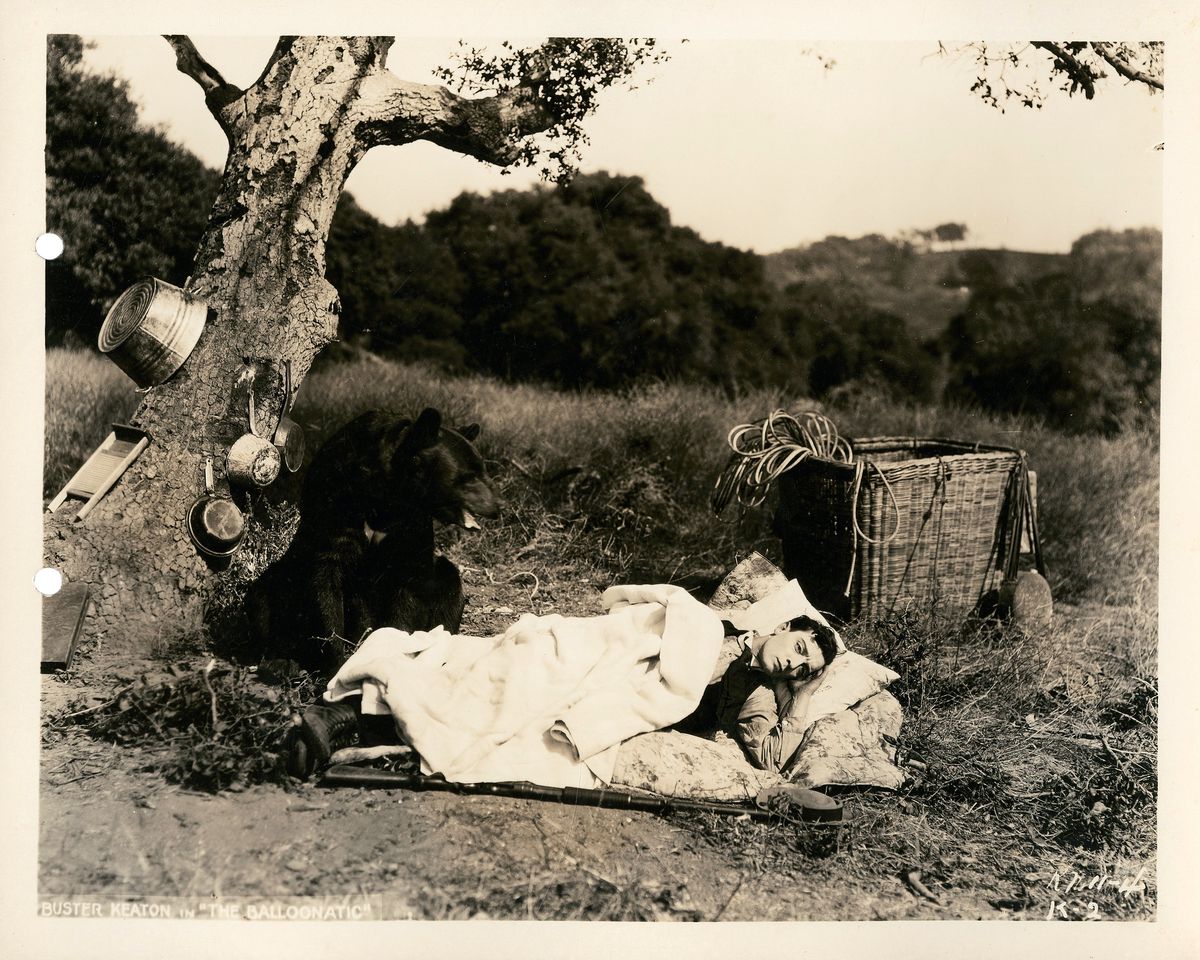 Still photograph from Buster Keaton's 'Balloonatic' - 1923