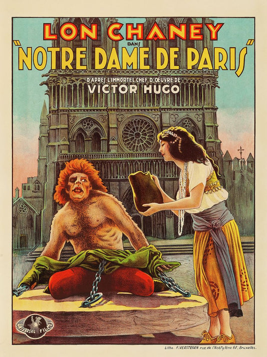 Cartel francés de El jorobado de Notre Dame - 1923 