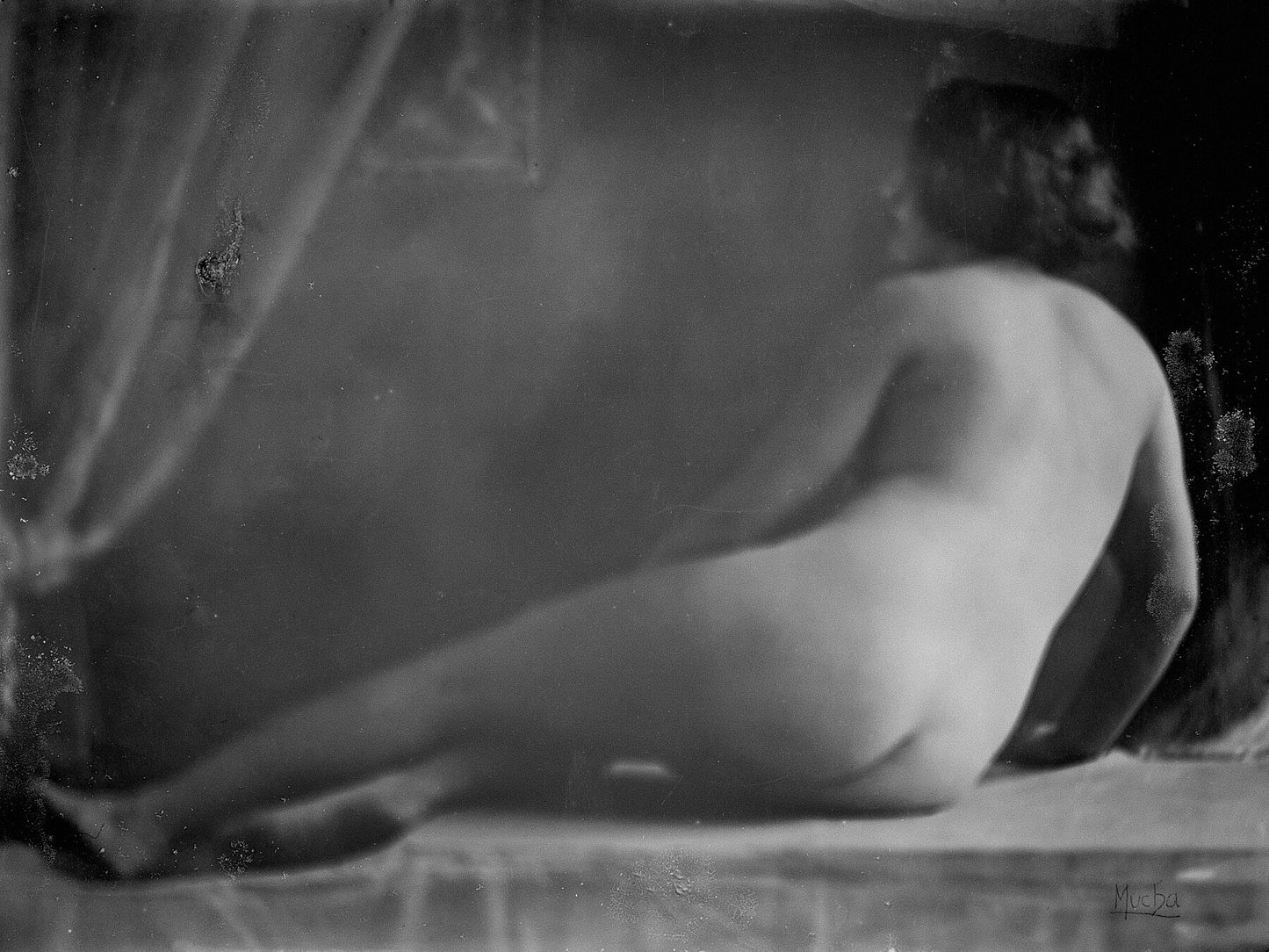 Reclining Female Nude by Alphonse Maria Mucha - c.1910