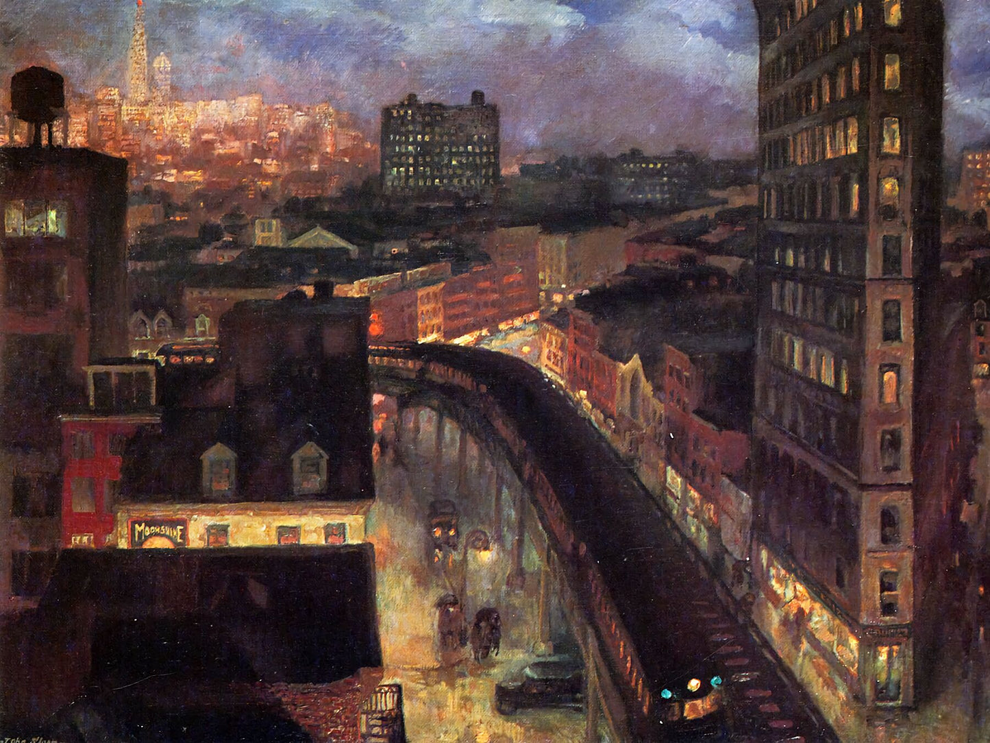 The City from Greenwich Village by John Sloane - 1922