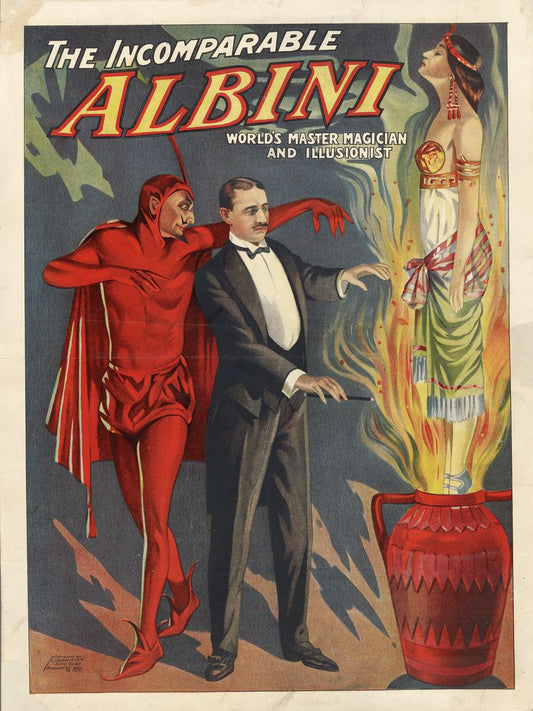Póster Albini el mago - 1911