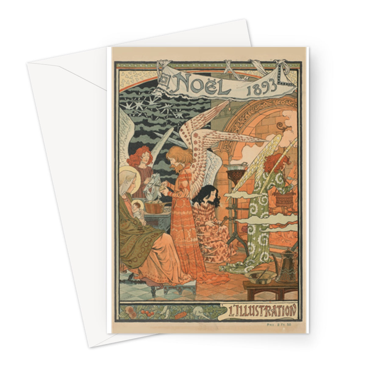 Cover for the Christmas issue 1893 from ‘l’Illustration’, anonymous, after Eugène Grasset, 1893 - Greeting Card