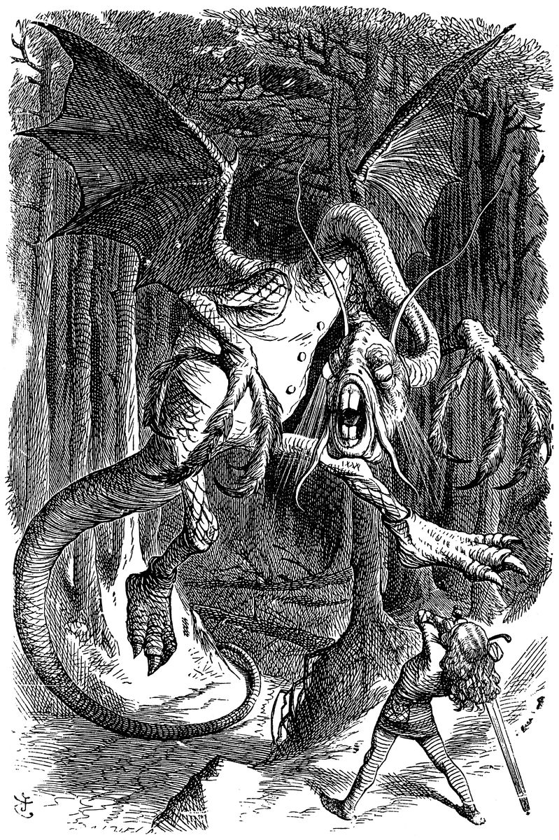 The Jabberwocky by John Tenniel - 1871
