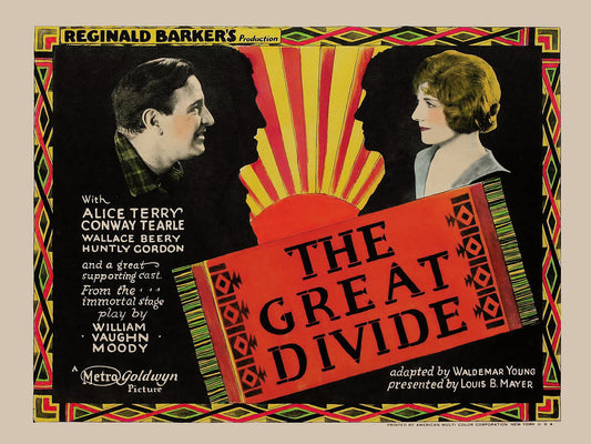 Print of a poster of The Great Divide - 1925 
