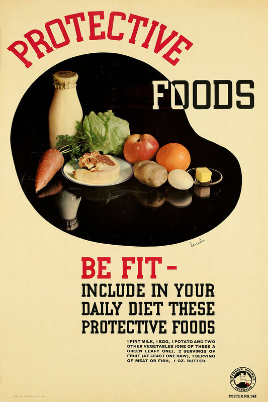 Protective foods. Be fit - include in your daily diet these protective foods Artist_ Sellheim, Gert, 1901-1970