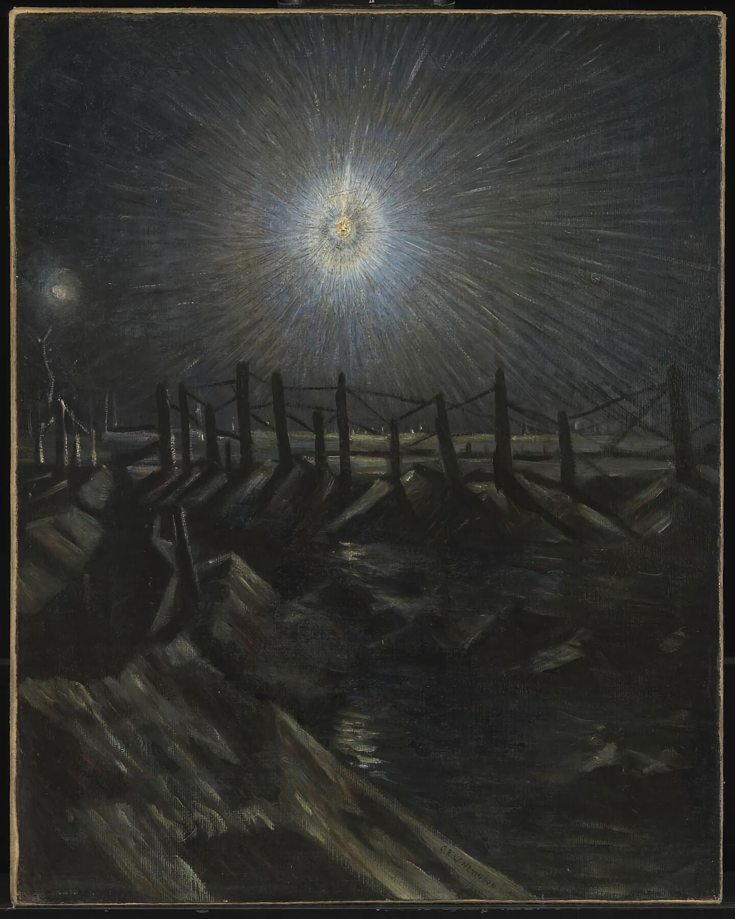 A Star Shell by Christopher Richard Wynne Nevinson  - 1916