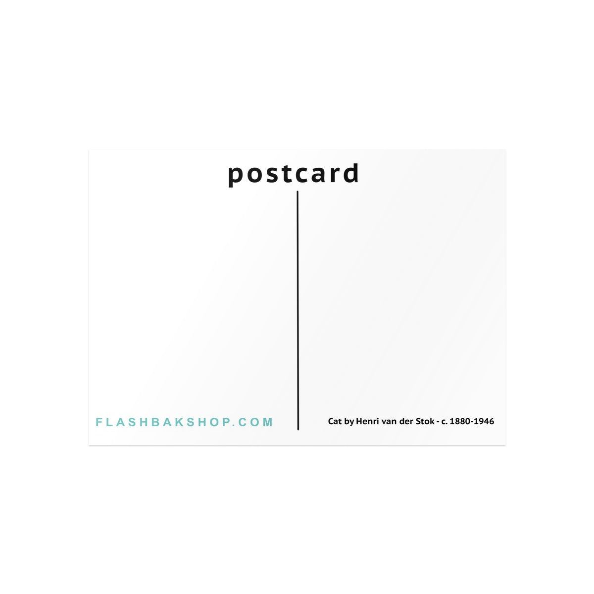 Chat par Henri van der Stok - Carte postale