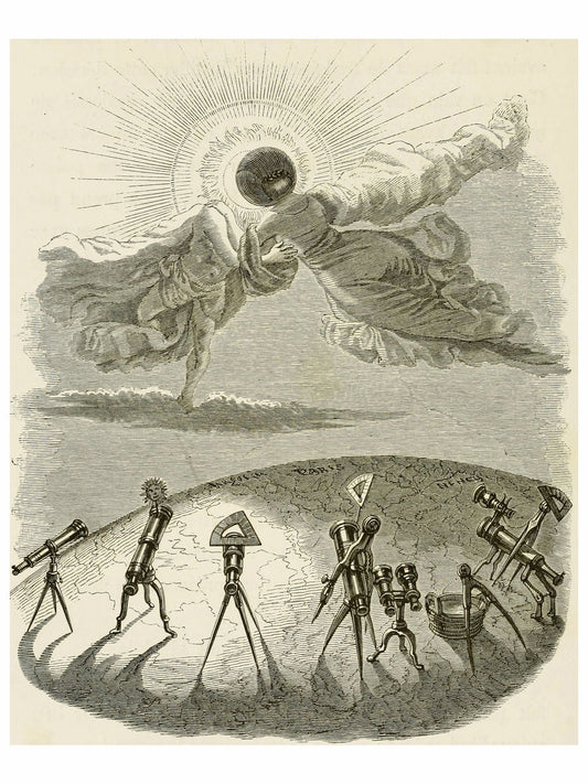 Éclipse. Illustration tirée de 'Un Autre Monde' de JJ Grandville - 1844 