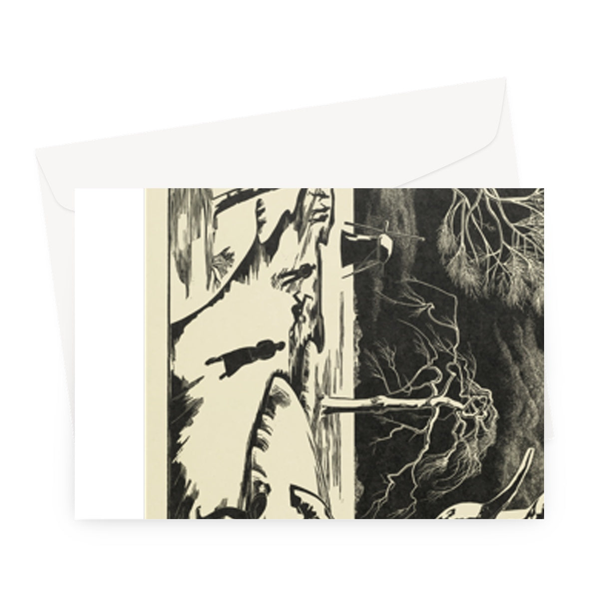 Ice Skaters by Bernard Essers, 1933 - Greeting Card