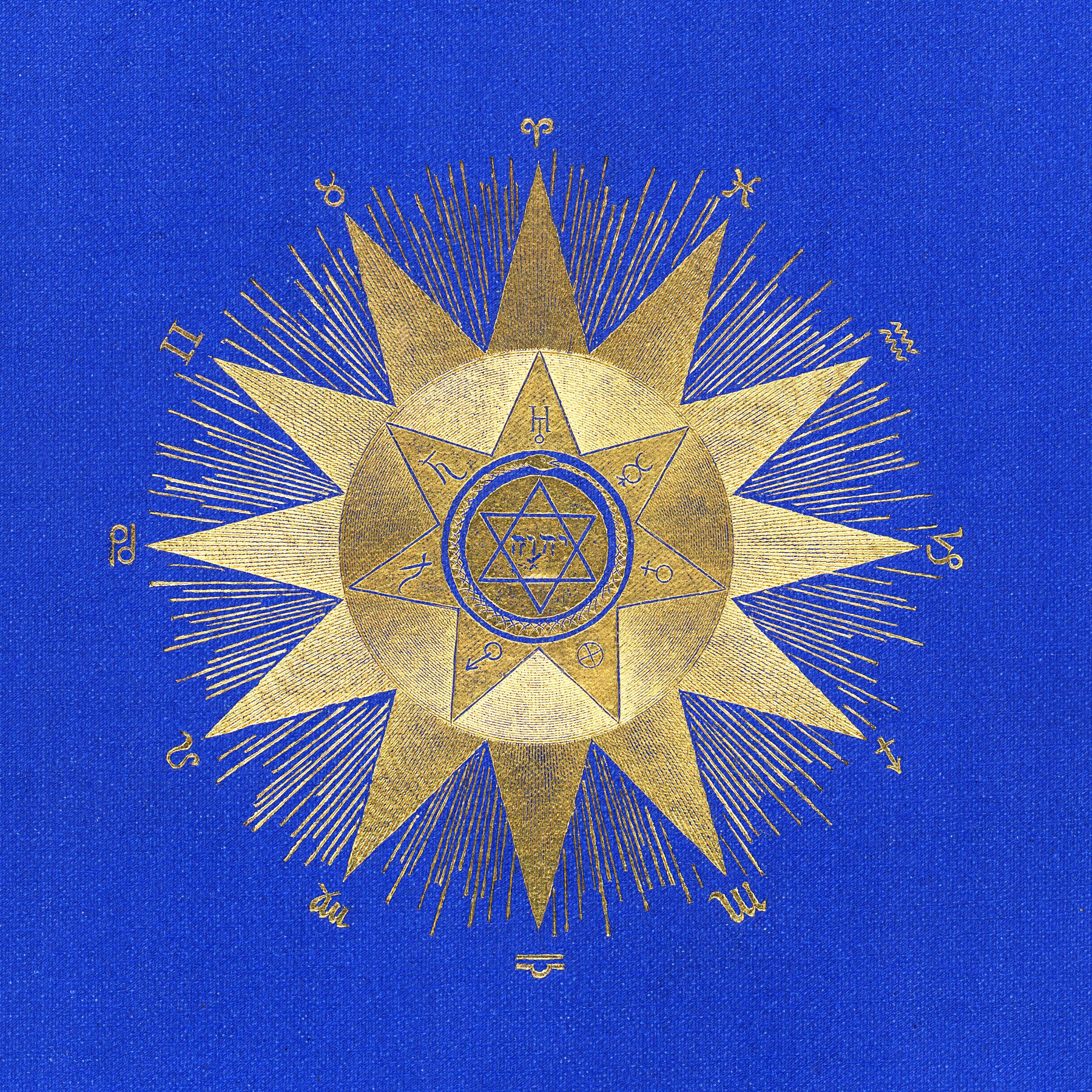 The rising signs. print in high resolution from Solar Biology by Hiram Erastus Butler (1841–1916).