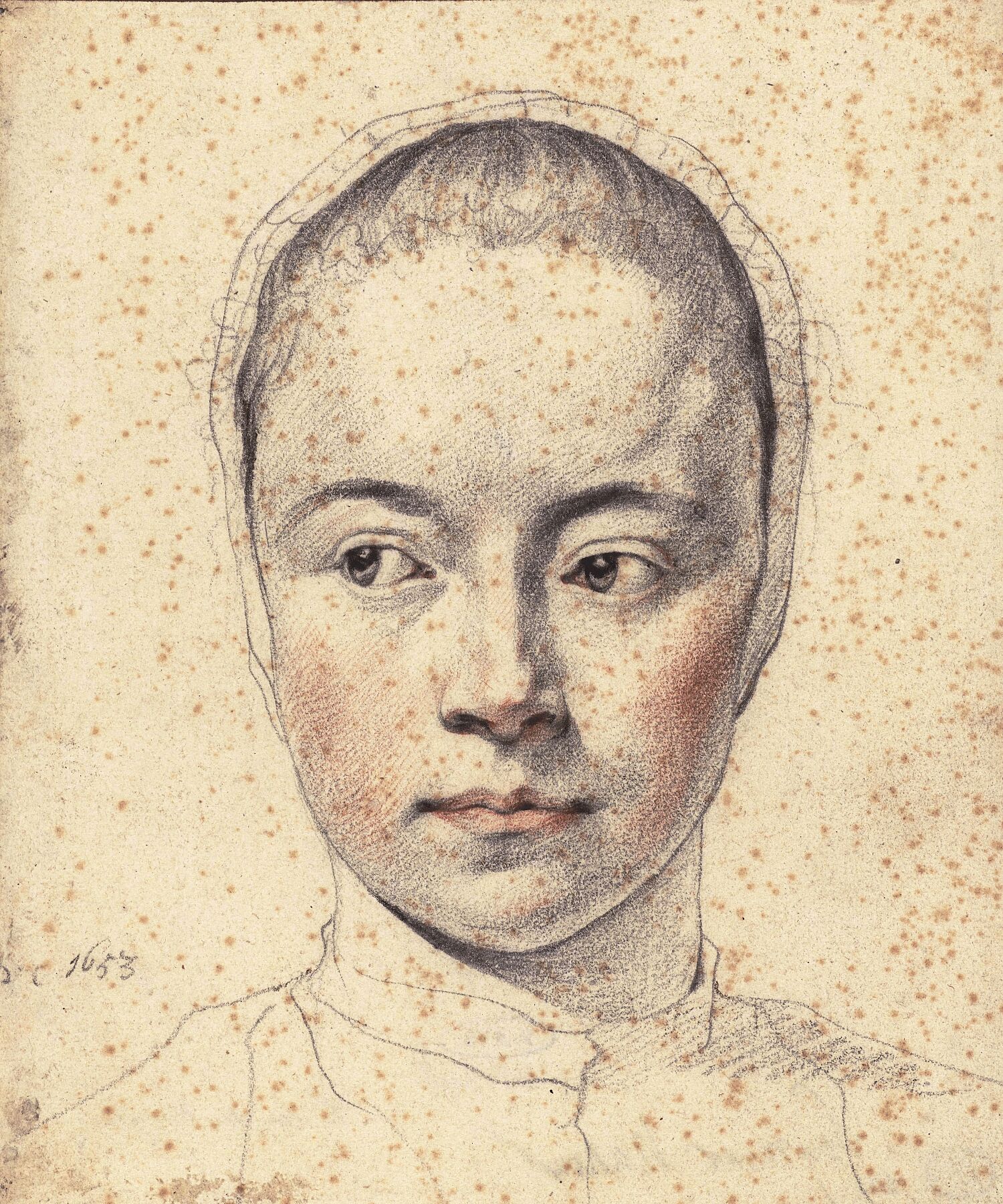 Portrait of an Unknown Girl Wearing a Cap by Leendert van der Cooghen - 1653