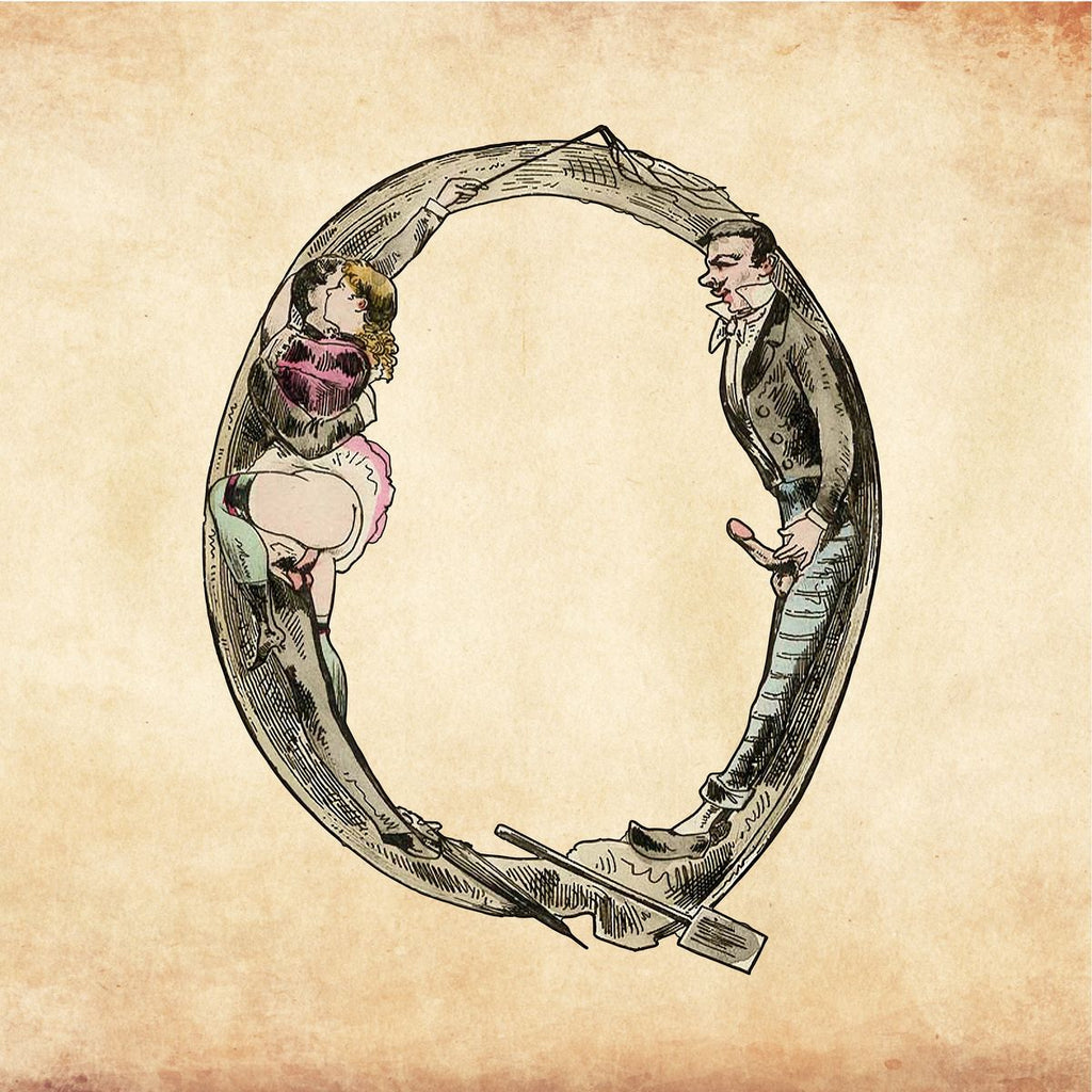 Letter S Print from Joseph Apoux's Erotic Alphabet - 1880