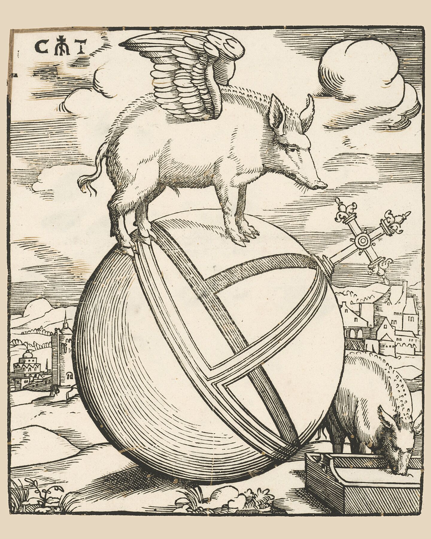 The Winged Pig in the World, Cornelis Anthonisz., 1541 - 1545
