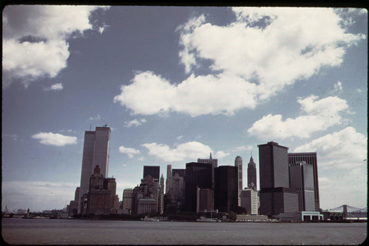 Manhattan Skyline from the Staten Island Ferry by Arthur Arthur - 1973