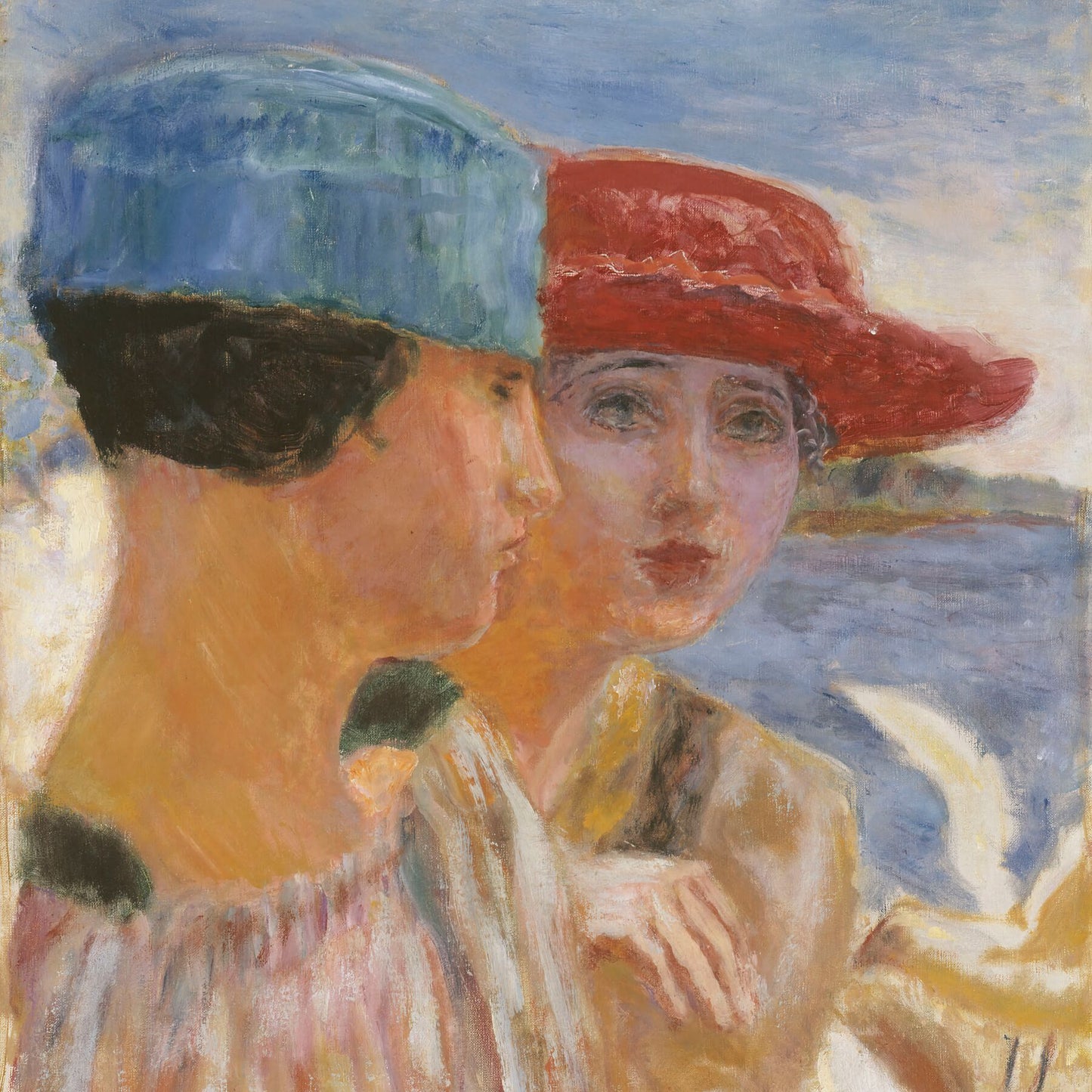 Young Women with a Seagull (detail) by Pierre Bonnard - 1917
