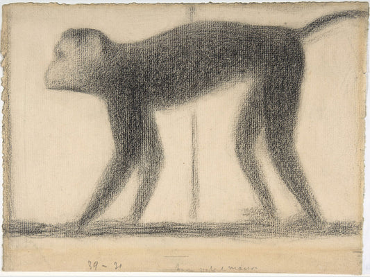 Monkey by Georges Seurat - 1884
