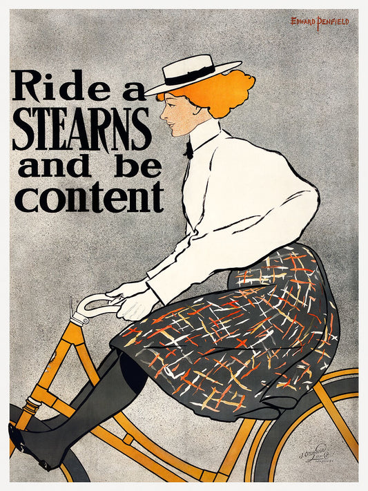 Ride a Stearns and be content by Edward Penfield - 1896