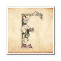 Magnet featuring the letter F from the Erotic Alphabet, 1880, by French artist Joseph Apoux (1846-1910).
