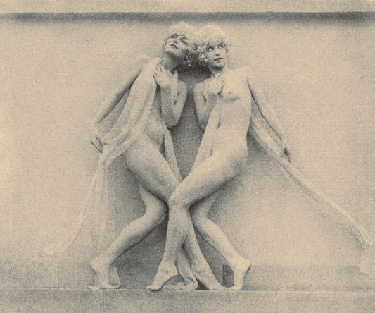 Two Draped Female Nudes Wearing Curly, Blonde Wigs by Arthur F. Kales - c.1920