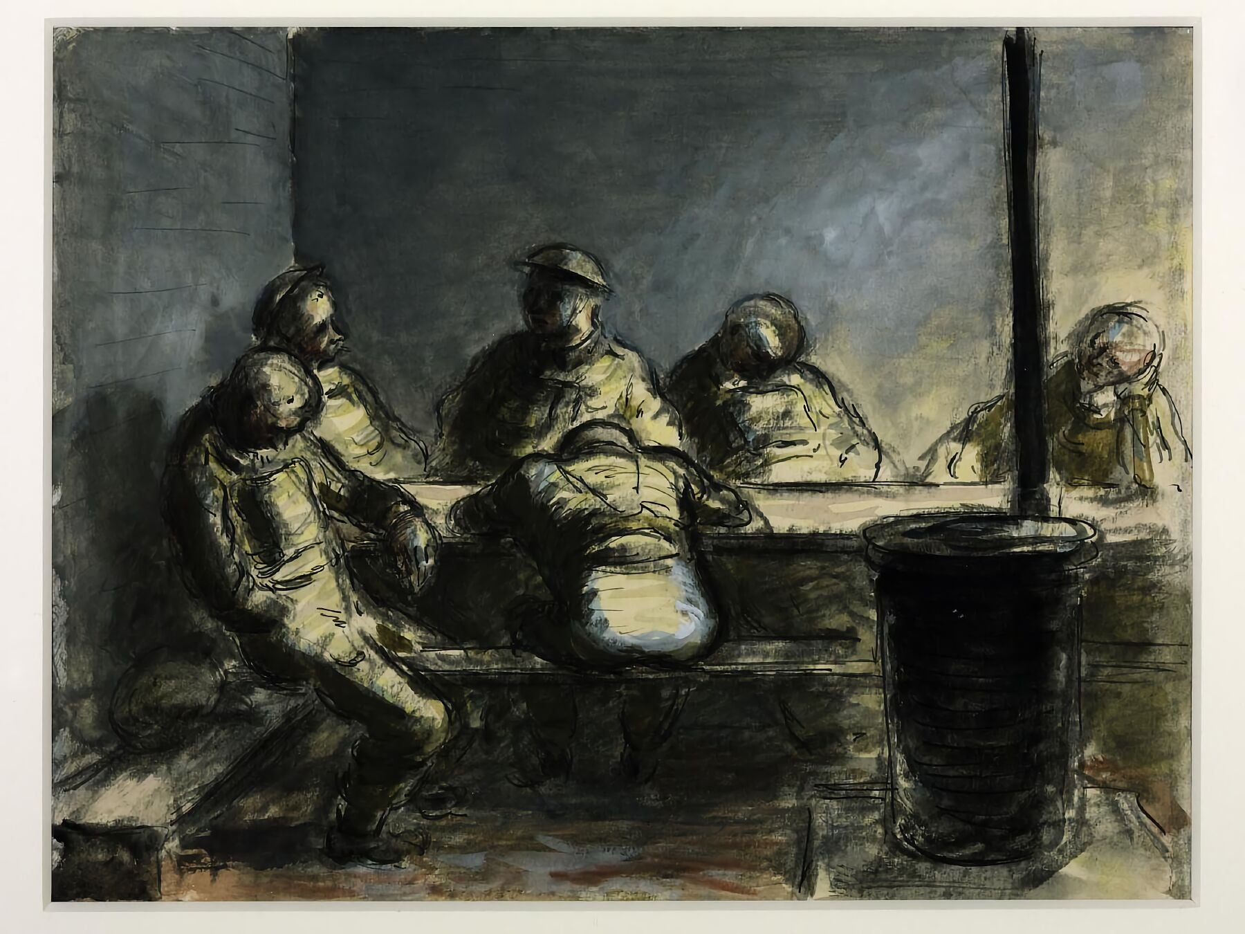 On a Fortified Island, The Night Watch by Edward Ardizzone  - 1941